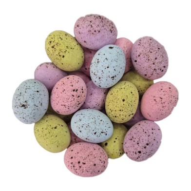 Pastel Colored Easter Eggs with Brown Speckles & Praline filling H3xW2,2cm. 1kg