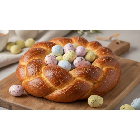 Pastel Colored Easter Eggs with Gold Strokes & Praline filling H3xW2,2cm. 1kg