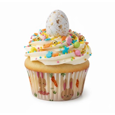 White Easter Eggs with Gold Strokes & Praline filling H3xW2,2cm. 200g