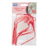 Red Ribbon Bow Cake Toppers Pack of 8