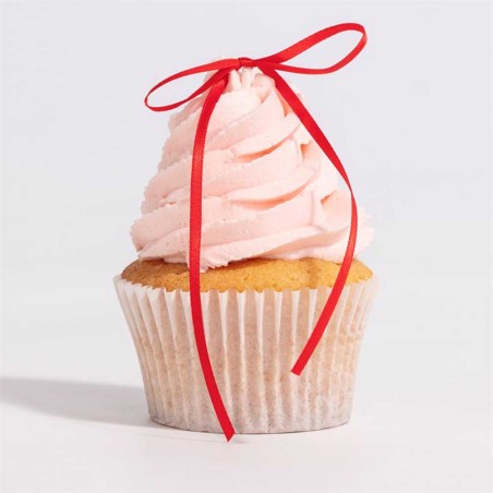 Red Ribbon Bow Cake Toppers Pack of 8