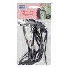 Black Ribbon Bow Cake Toppers Pack of 8