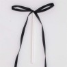 Black Ribbon Bow Cake Toppers Pack of 8