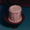 Pink Ribbon Bow Cake Toppers  Pack of 8