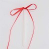 Red Ribbon Bow Cake Toppers Pack of 8