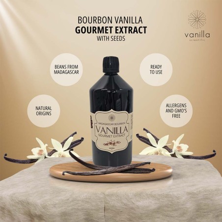 Γκουρμέ Εκχύλισμα Βανίλιας Μαδαγασκάρης Μπέρμπον με σπόρους 1λ. από την VS