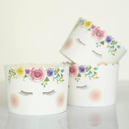 Unicorn Cupcake Baking Cases  with anti-stick liner D7xH4,5cm. 50pcs