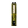 Pack of 12 Long White Birthday Candles with Gold Glitter design 15,5cm.