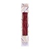 Pack of 6 Metallic Red Wavy Birthday Candles H12.5cm.