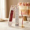 Pack of 6 Metallic Red Wavy Birthday Candles H12.5cm.