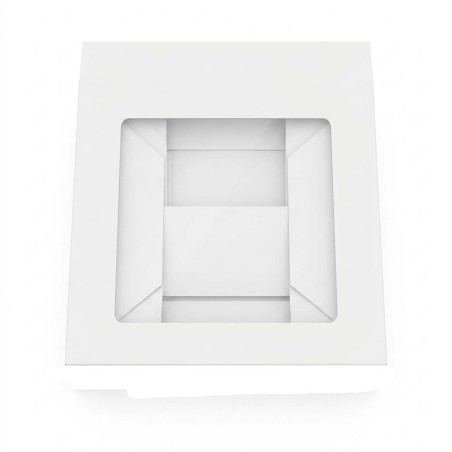 Quick Open White Window Cake Box 10 x 10 x H3"