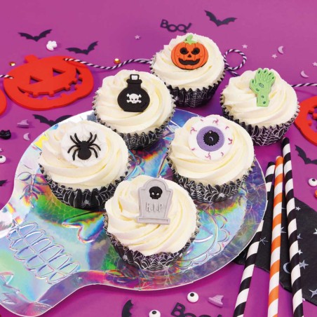 Halloween Edible Cupcake Topper Decorations, Set of 6 by PME