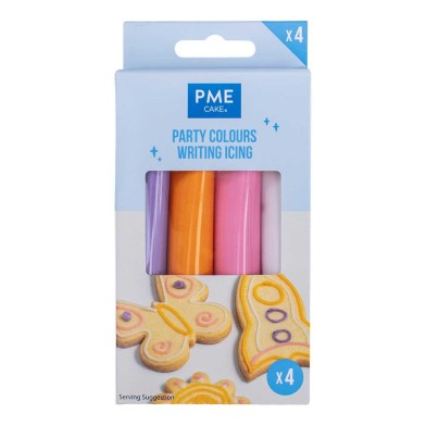 Writing Icing - Party Colours 4pk by PME