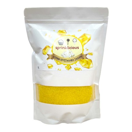 Yellow Crystallic Sugar 1kg E171 Free Sprinklicious
