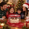 Collapsible Matte Red Round Transparent Cake Box Dim 29,8xH15cm