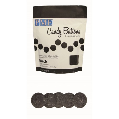 PME Candy Buttons - Black (10oz)