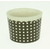 Large Cupcake Cups with anti-stick Baking Sheet D7xH4,5cm. - Black with White Polka - 20pc