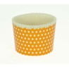 Large Cupcake Cups with anti-stick Baking Sheet D7xH4,5cm. - Orange with White Polka - 20pc