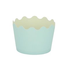 Small Cupcake Cups with anti-stick Baking Sheet D5,7xH4cm. - Light Blue - 65pc