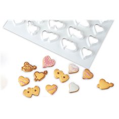 Δίσκος κοπής μπισκότων με σχέδια με καρδίες