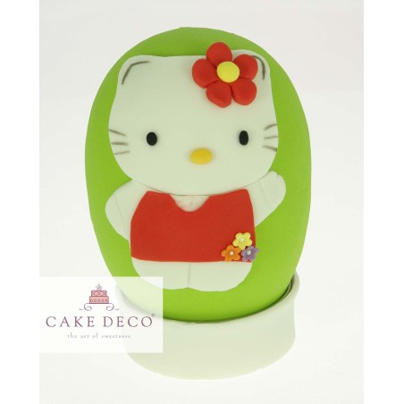 Easter Egg with Dark Chocolate - Decorated Cat - 240gr