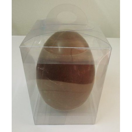 Κουτί PVC Gelatin Παραλληλόγραμμο με πλαστικό στήριγμα αυγού - 13xY18 - κατ/λο για Αυγό Πασχαλινό 240γρ.