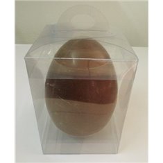 Κουτί PVC Gelatin Παραλληλόγραμμο με πλαστικό στήριγμα αυγού - 13xY18 - κατ/λο για Αυγό Πασχαλινό 250γρ.