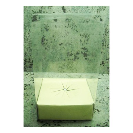 Κουτί PVC Gelatin Παραλληλόγραμμο με χάρτινο στηρίγμα αυγού κάτω - 18xY25 - κατ/λο για Αυγό Πασχαλινό 400γρ. - 500γρ.