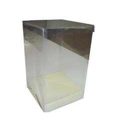 Κουτί PVC Gelatin Παραλληλόγραμμο με χάρτινο στηρίγμα αυγού κάτω - 25xY40 - κατ/λο για Αυγό Πασχαλινό 750γρ. - 1κ