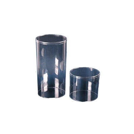 Cylindrical PE Clear Plastic Box D15xH3