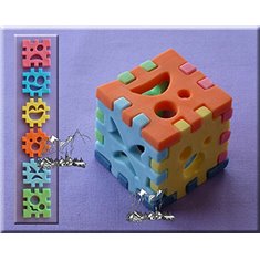 Καλούπι Ζαχαρόπαστας Τρισδιάστατος Κύβος της Alphabet Moulds (3D Cube Set)