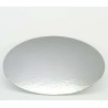 8" Silver-White Double Face Round Cut Edge Cake Cards (1,5mm Thick) 1pc.