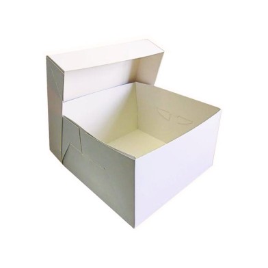 Λευκό ποιοτικό κουτί μεταφοράς τούρτας 25x25xY15,2εκ.
