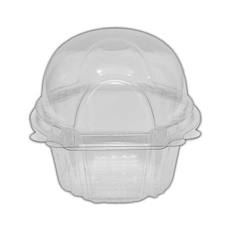 Clear Large Single Muffin Container 6,5xH8cm.