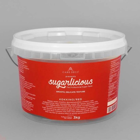 Sugarlicious Sugar Paste ready to Roll Red 3kg.