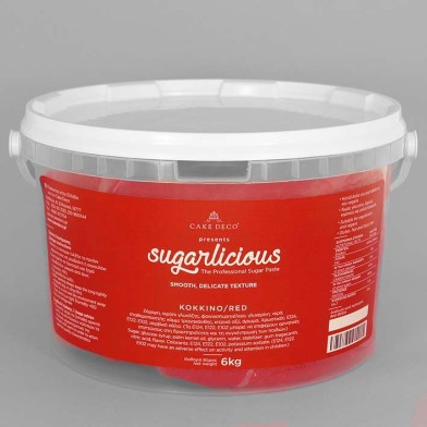 Ζαχαρόπαστα Sugarlicious Κόκκινο 6κ.