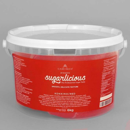 Sugarlicious Sugar Paste ready to Roll Red 6kg.