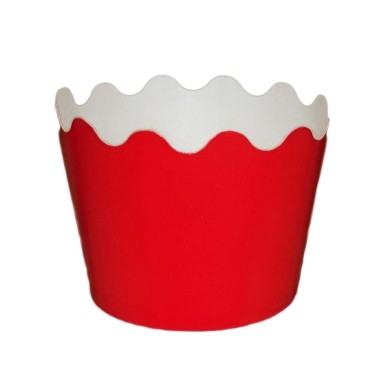 Small Cupcake Cups with anti-stick Baking Sheet D5,7xH4cm. - Red 20pc