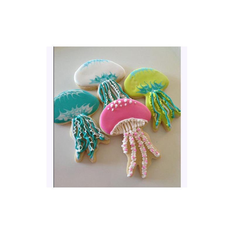 Metallic Cookie Cutter Jelly Fish Cookie Cutter 4 in