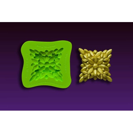 Bling Squared Brooch Mold