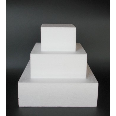 Styrofoam for Dummy cakes - Square 40x40xY15cm
