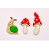 Katy Sue Moulds - Sugar Buttons - Garden Snail & Toad Stools