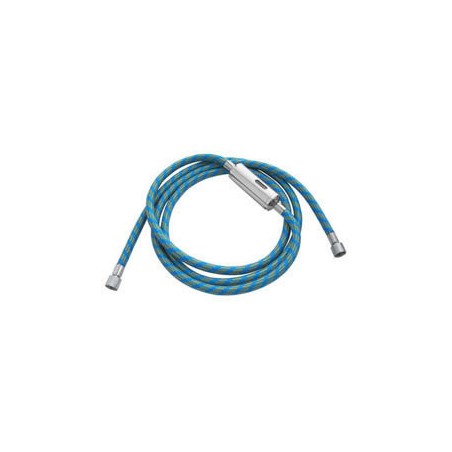 Blue Airbrush hose 1,80m - G1/8-G1/8 with in-line filter