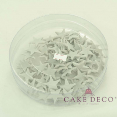 Cake Deco Silver Stars Large 3cm (100pcs)