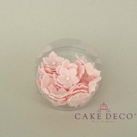 Cake Deco open Babypink Petunia with white pearl (30pcs)