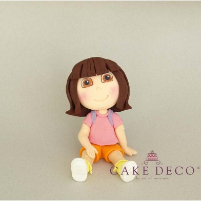 Cake Deco exploring small girl (inspired by the figure Exploring Dora)