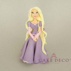 Cake Deco pretty Princess with long blonde hair (inspired by the disney figure Rapunzel)