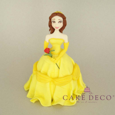 Cake Deco Princess with yellow dress (inspired by the disney figure Beauty)