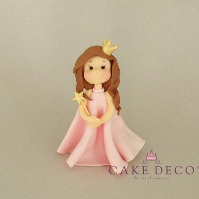 Cake Deco small Princess with brown hair