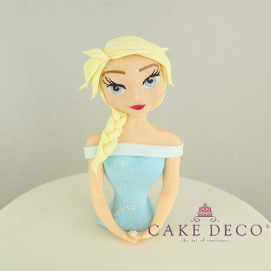 Cake Deco half Princess of the ice  (inspired by the disney figure Elsa)